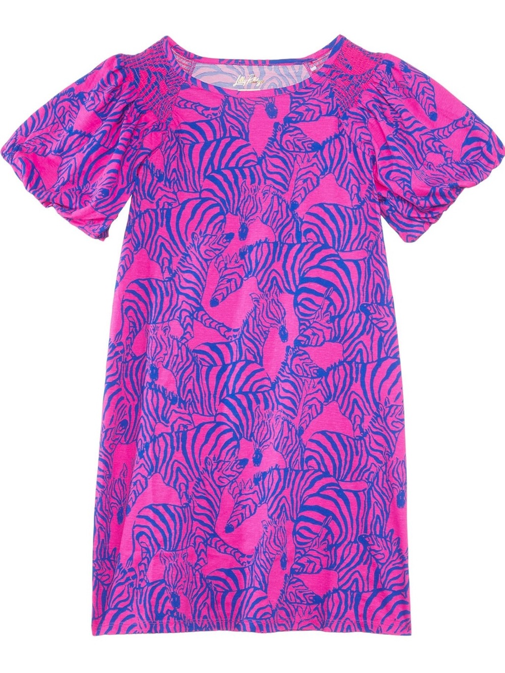 Lilly Pulitzer Girls Passion Fruit Pink Rosen Zebra Print Dress